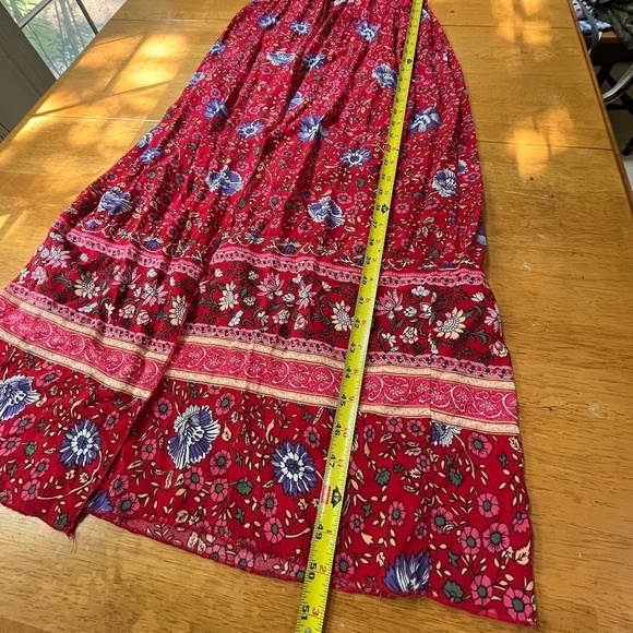 Vintage Boho Chic Open Wrap Maxi Dress Belted Vacation Cover Up Top, One Size - Picture 5 of 10